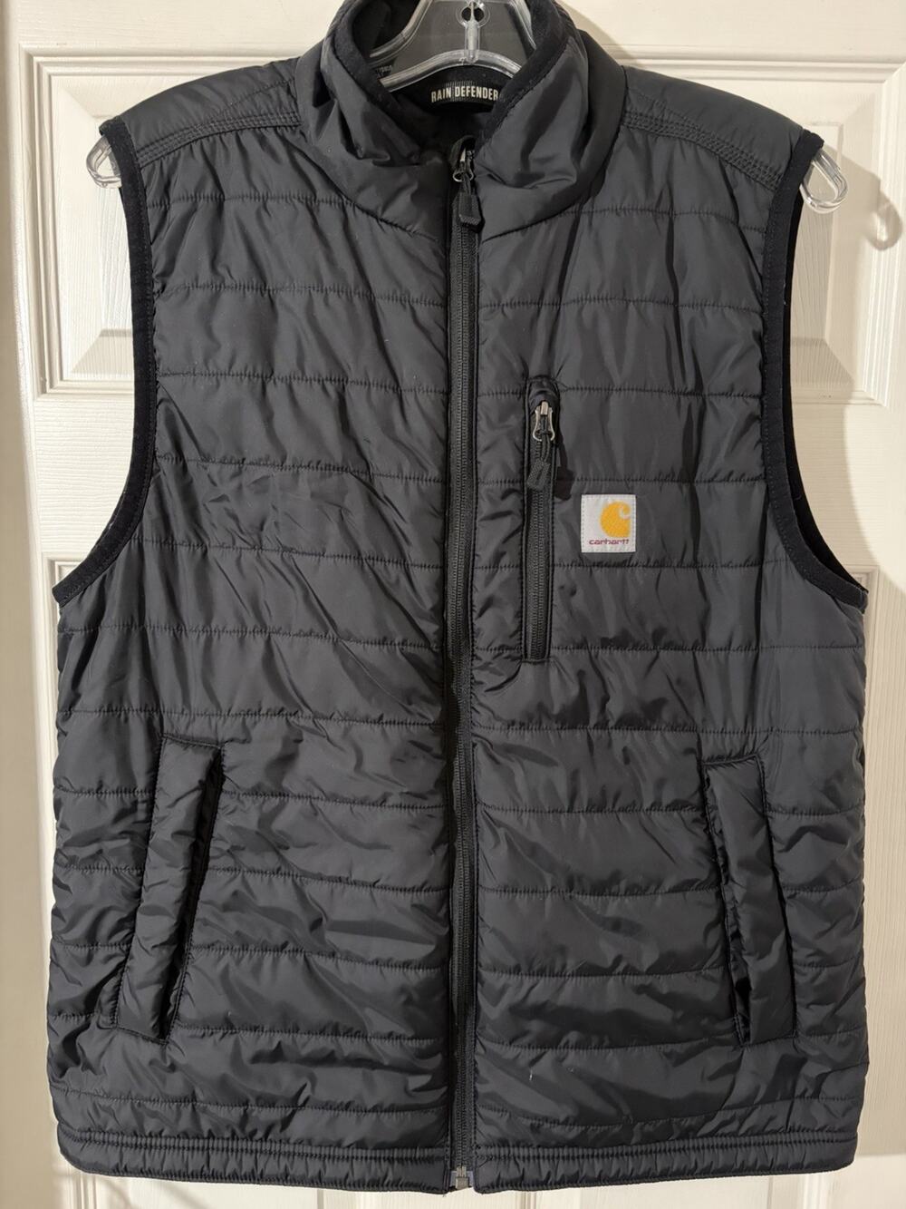 Carhartt OV2286-M Rain Defender Insulated Vest Sz M Relaxed Fit Black
